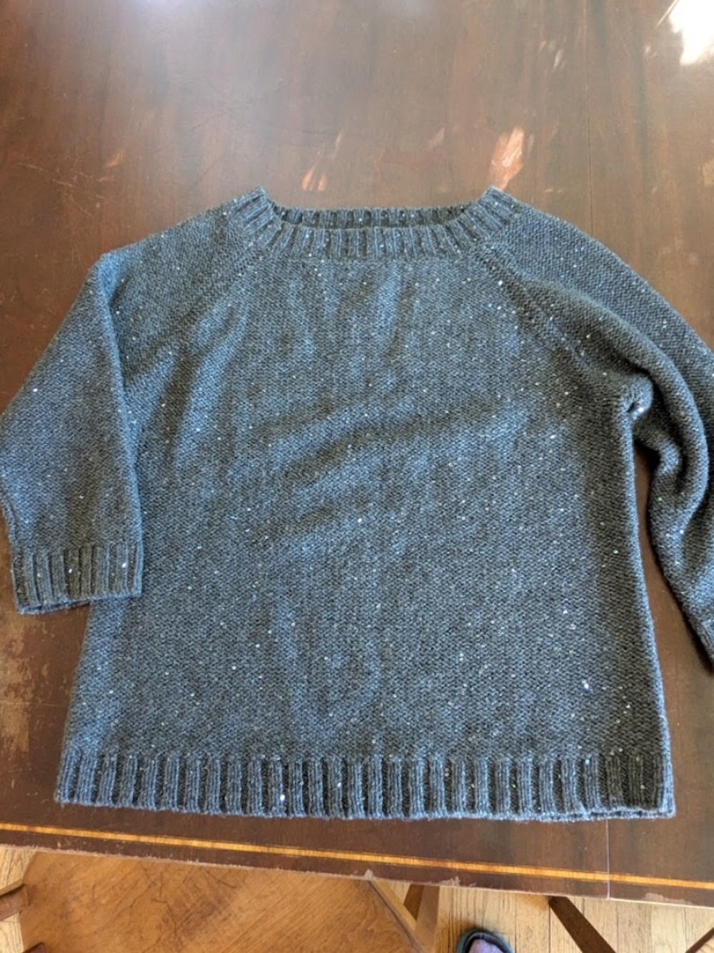 Talbots Wood Blend Sequin Sweater, Women's XL